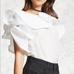 Structured Ruffle Top forever 21 NEW WITH TAGS